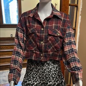 HYFVE flannel top, crop style